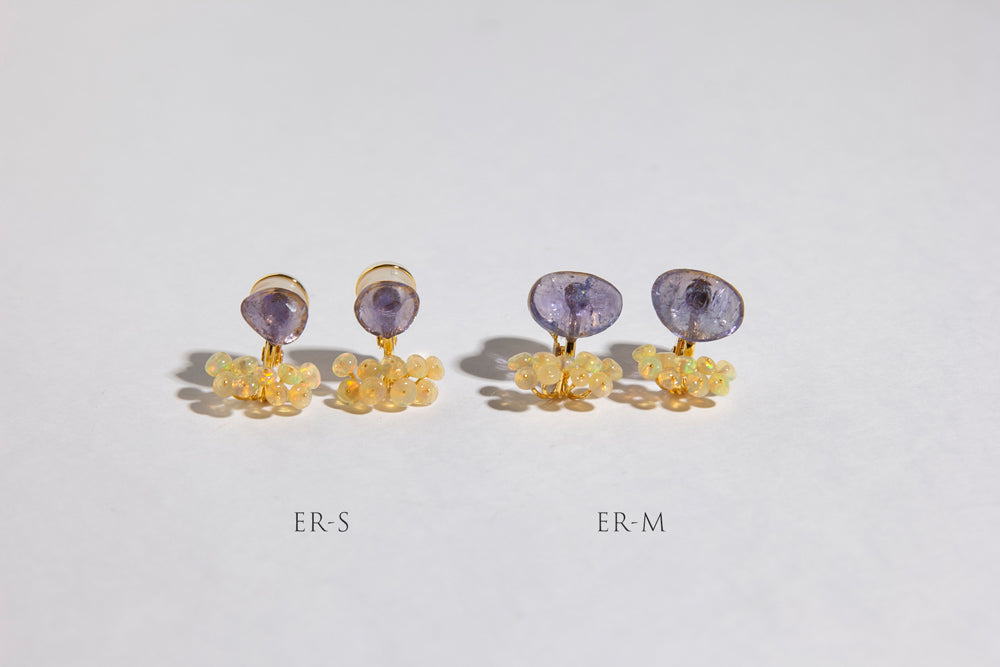 bohem fairy earrings tanzanite x opal earrings & earrings/K10