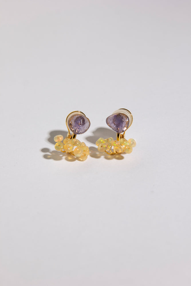 bohem fairy earrings tanzanite x opal earrings & earrings/K10
