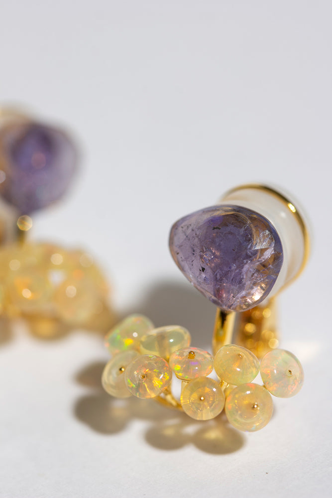 bohem fairy earrings tanzanite x opal earrings & earrings/K10
