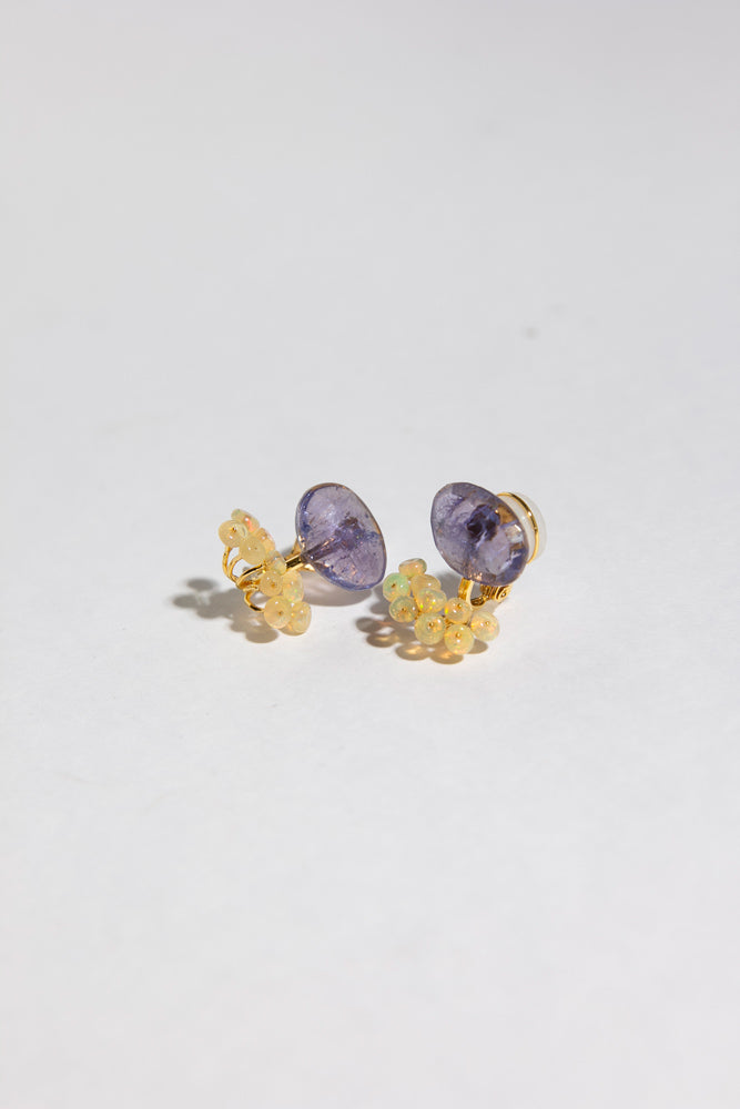 bohem fairy earrings tanzanite x opal earrings & earrings/K10