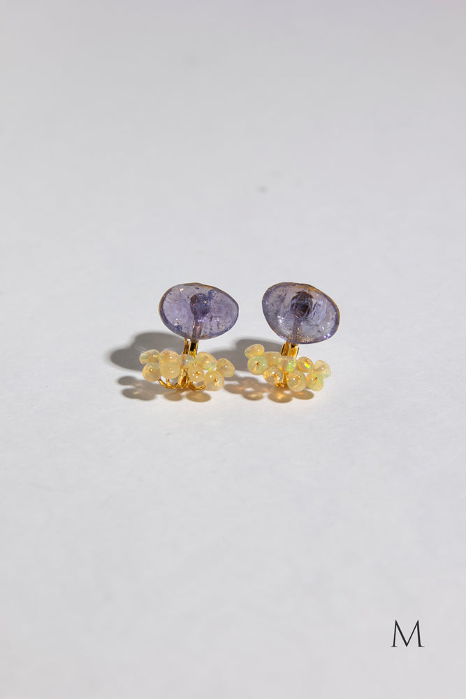 bohem fairy earrings tanzanite x opal earrings & earrings/K10