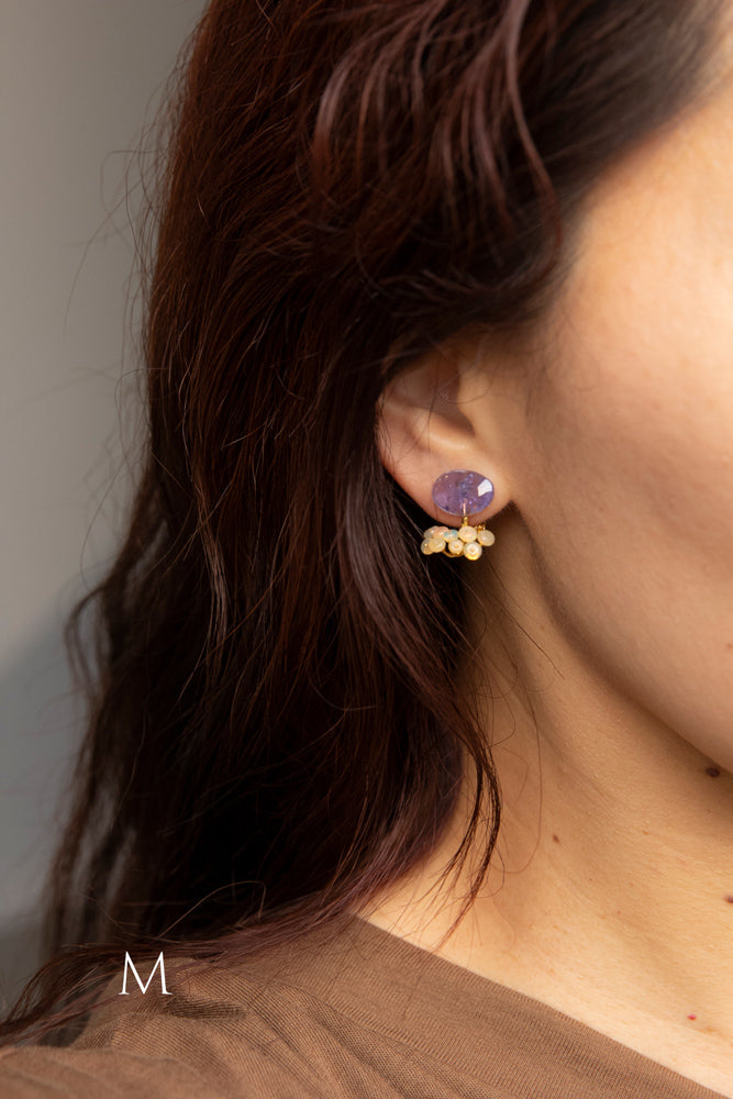 bohem fairy earrings tanzanite x opal earrings & earrings/K10