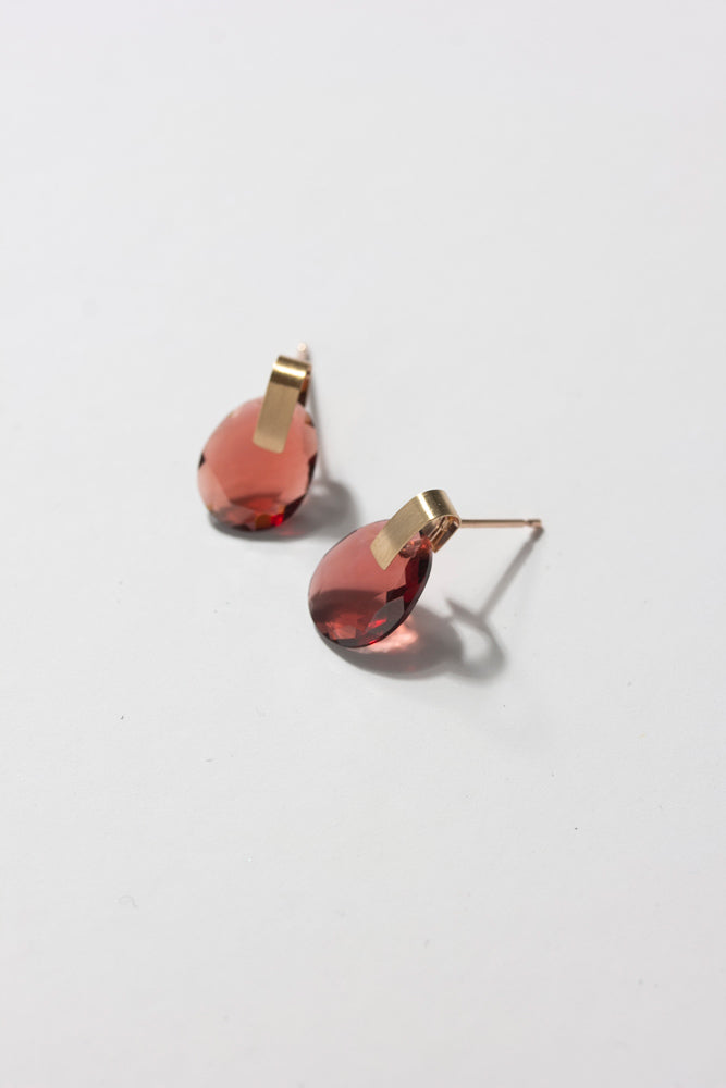 bohem Loop × Gems Garnet ガーネットピアス/K10
