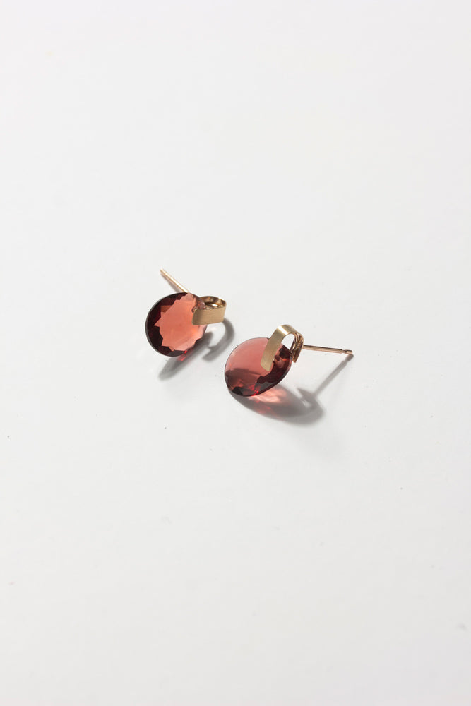 bohem Loop × Gems Garnet ガーネットピアス/K10