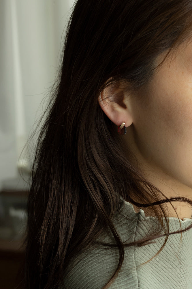bohem Loop × Gems Garnet ガーネットピアス/K10