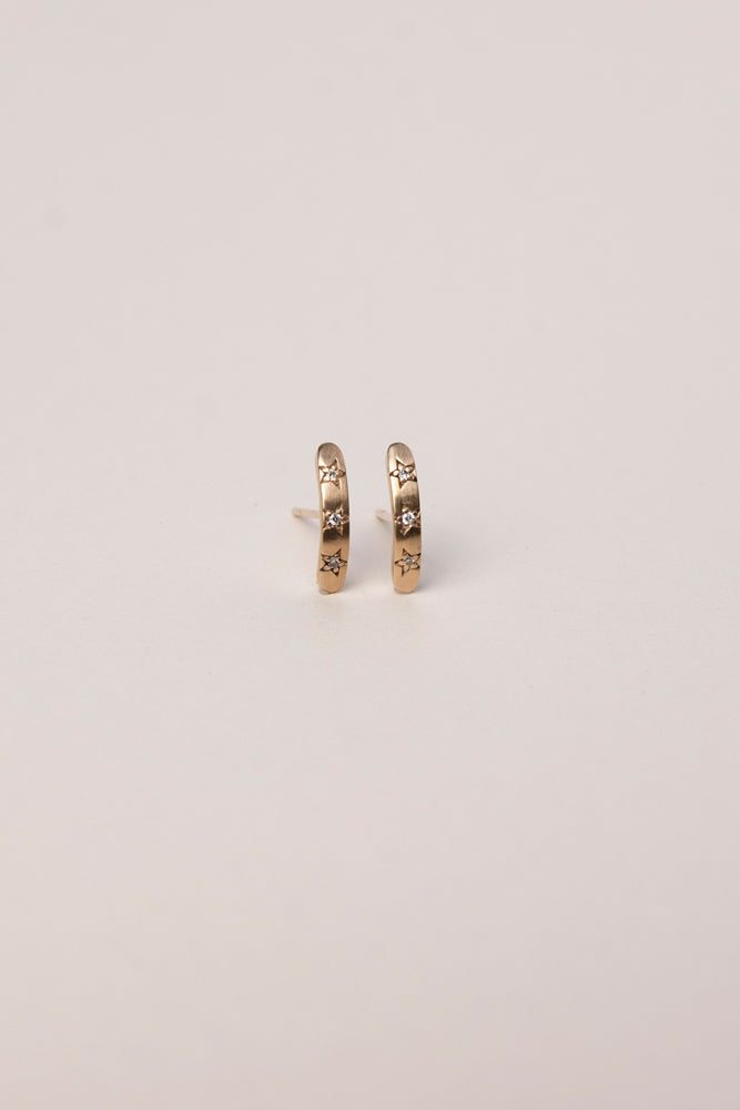 bohem,ボヘム,bohem アクセサリー,スター ピアス,10金,星,ダイヤモンド ピアス