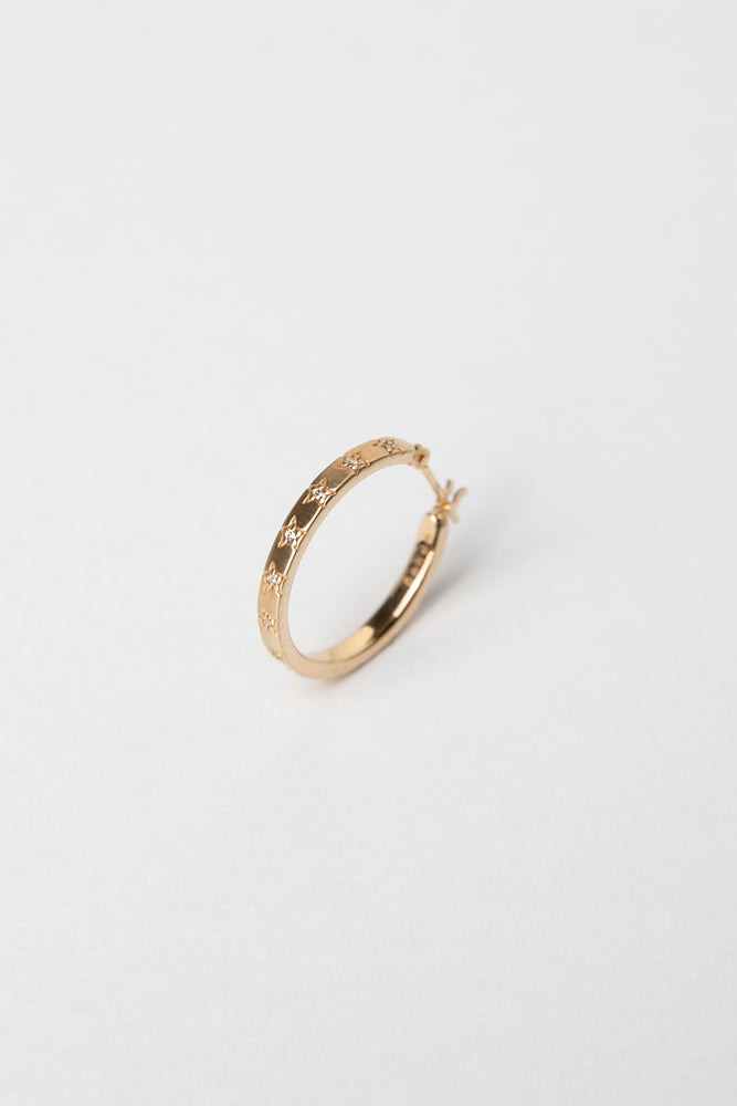 bohem Classic Star collection Star Hoop Earrings/K10