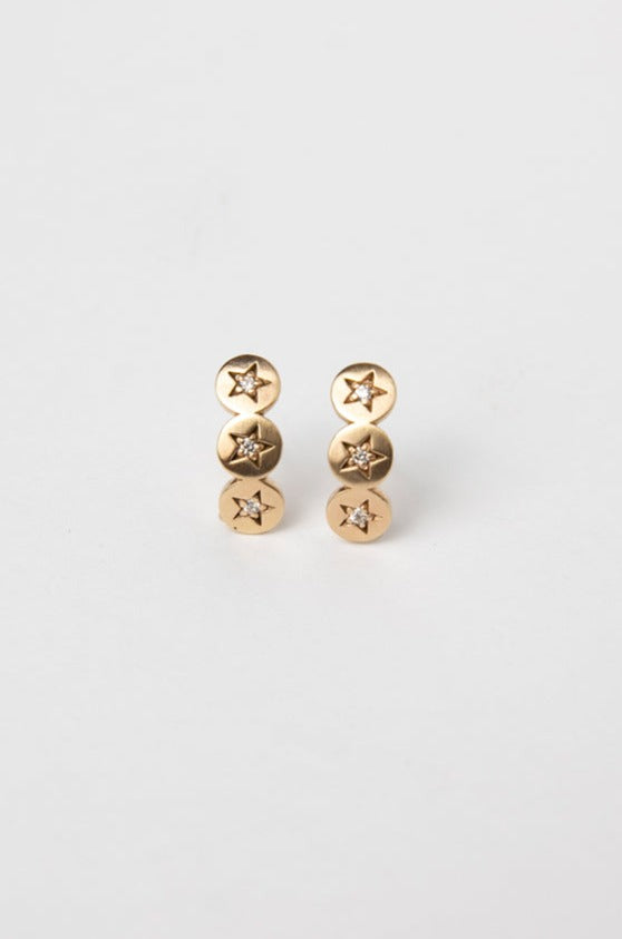 bohem Classic Star collection Round Star Earrings/K10