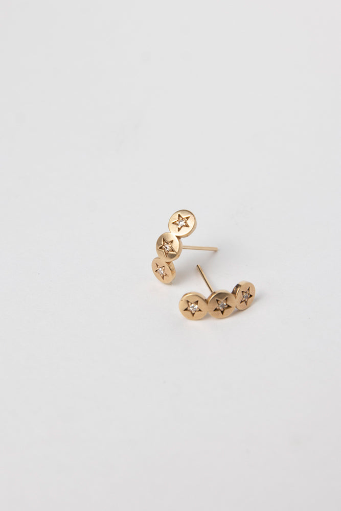 bohem Classic Star collection Round Star Earrings/K10