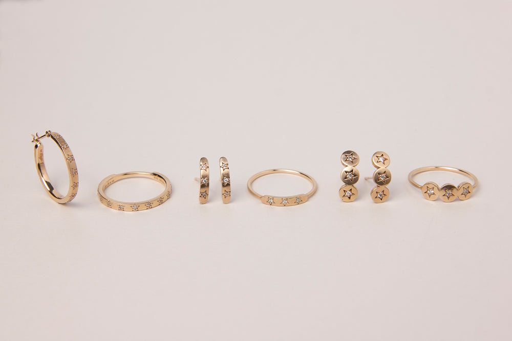 bohem Classic Star collection Round Star Earrings/K10