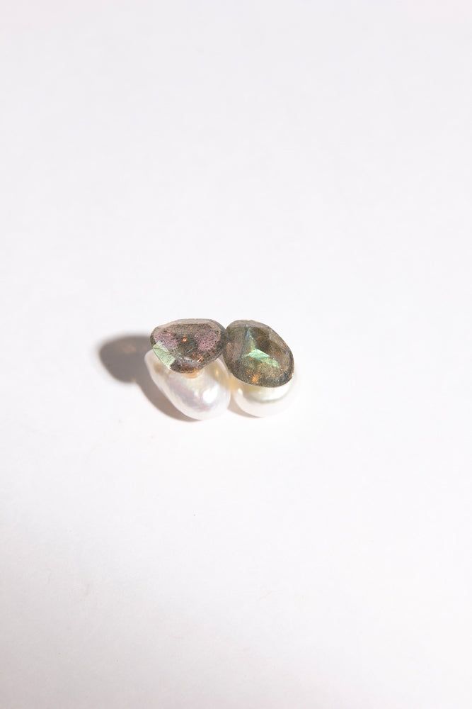 bohem Loose Stone Collection Labradorite Earrings/K10
