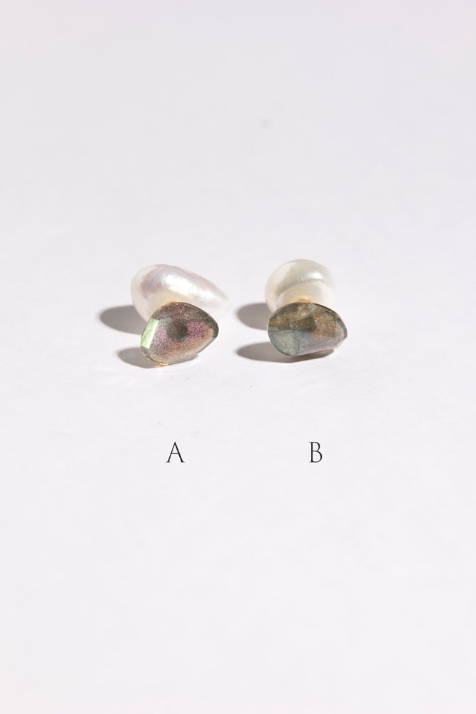 bohem Loose Stone Collection Labradorite Earrings/K10