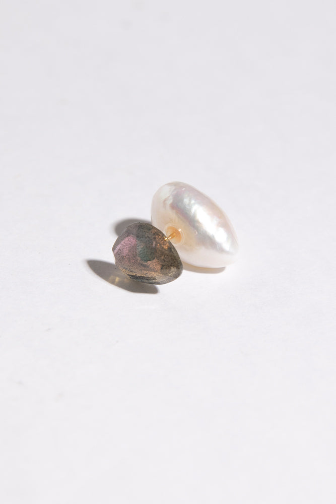 bohem Loose Stone Collection Labradorite Earrings/K10