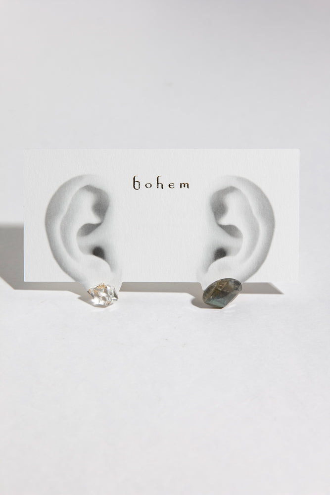 bohem Loose Stone Collection Labradorite Earrings/K10