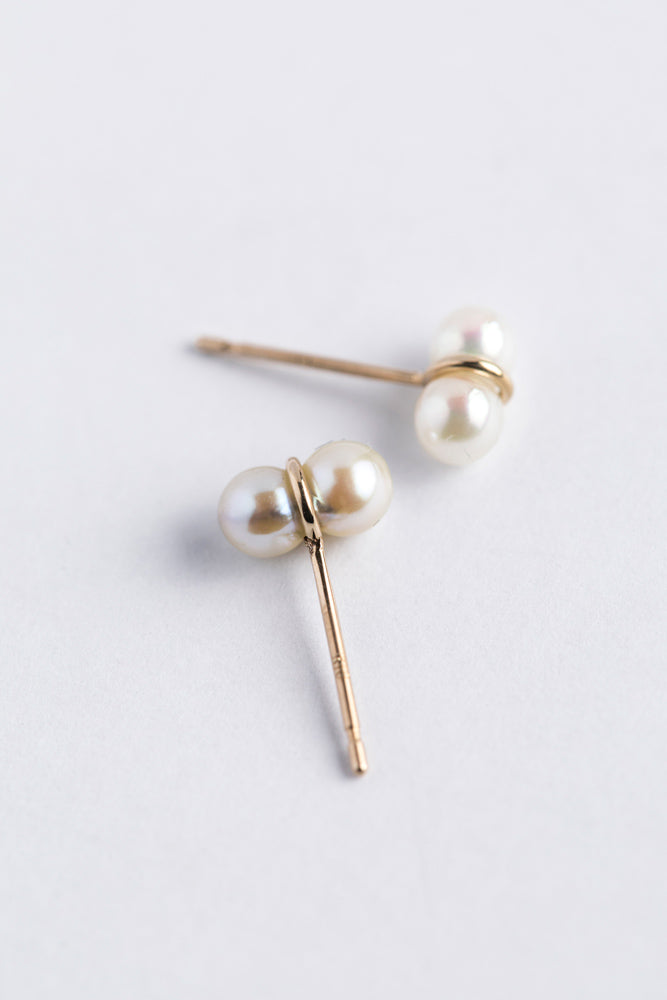 januka Twin pearl collection 双子パールピアス/K18