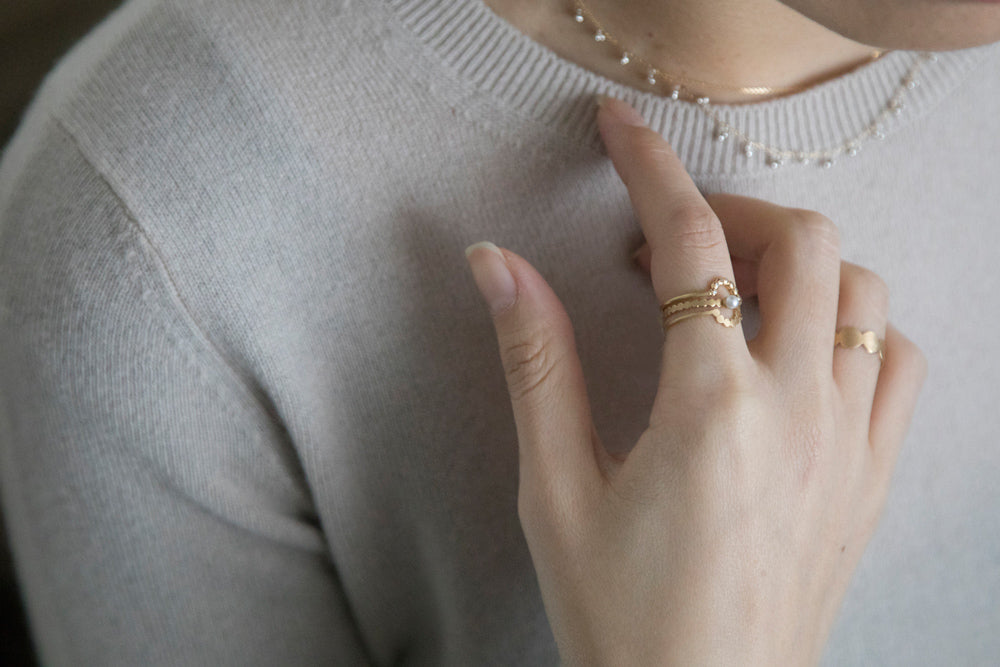 Perche? marumaru half Ring リング/K18