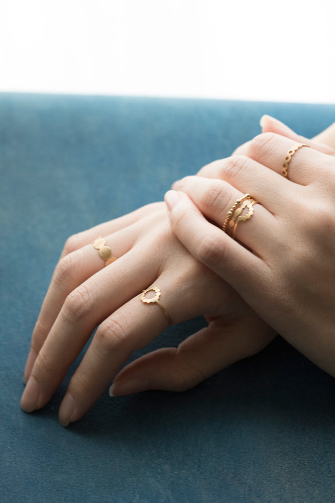 Perche? marumaru half Ring リング/K18