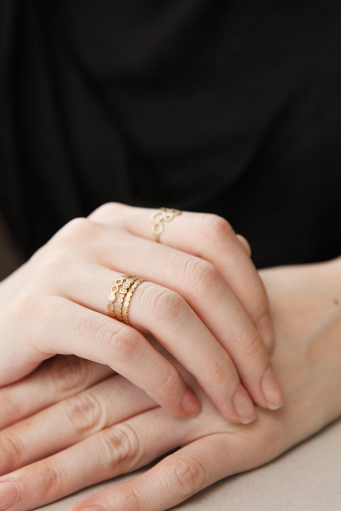 Perche? maru circle random Ring Ring 1/K18