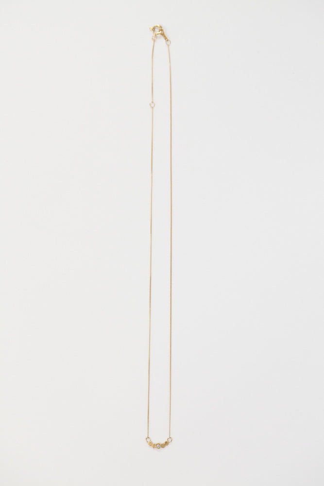 Perche? marumaru 1p diamond Necklace /K18