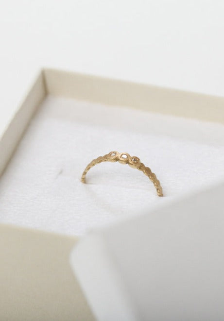 Perche? marumaru 3P diamond Ring ダイヤリング/K18