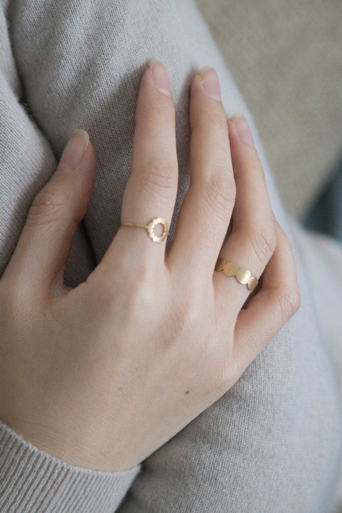 Perche? marumaru round Ring Ring/K18