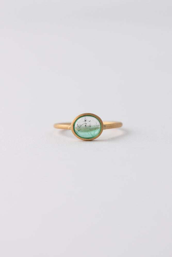 MONAKA jewellery Colombia Emerald collet Ring /K18