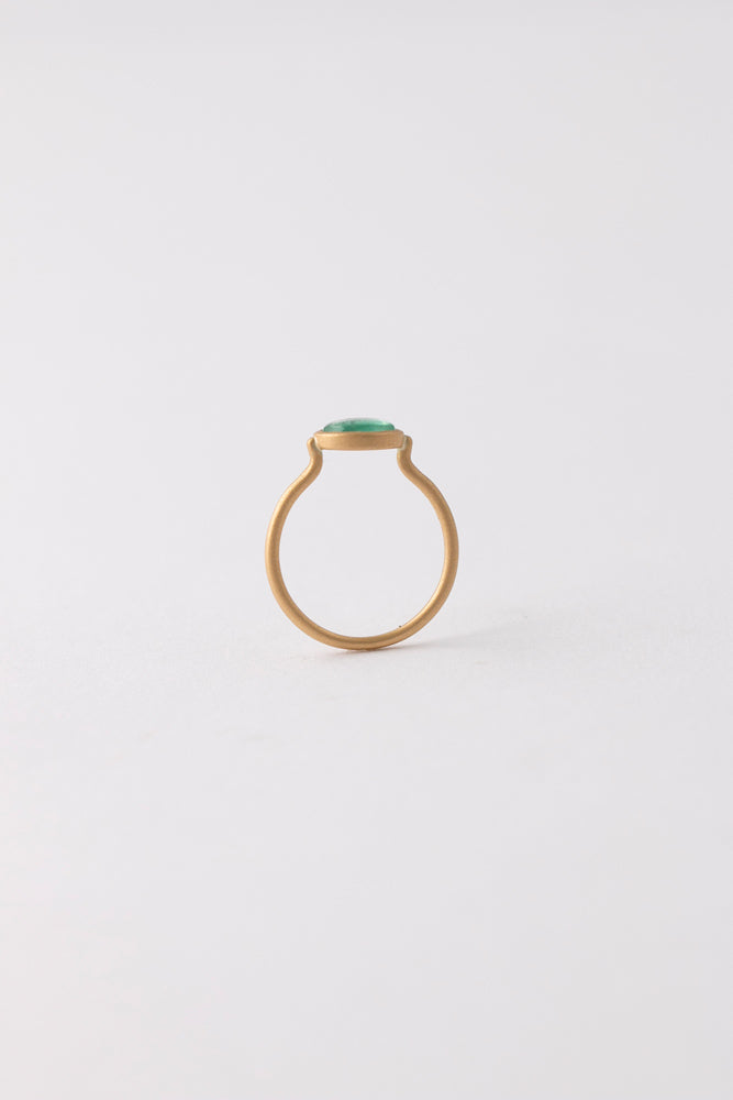 MONAKA jewellery Colombia Emerald collet Ring エメラルドリング/K18