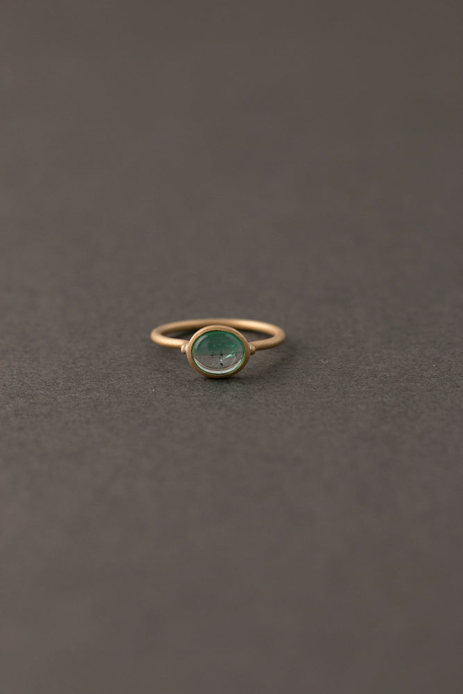 MONAKA jewellery Colombia Emerald collet Ring エメラルドリング/K18