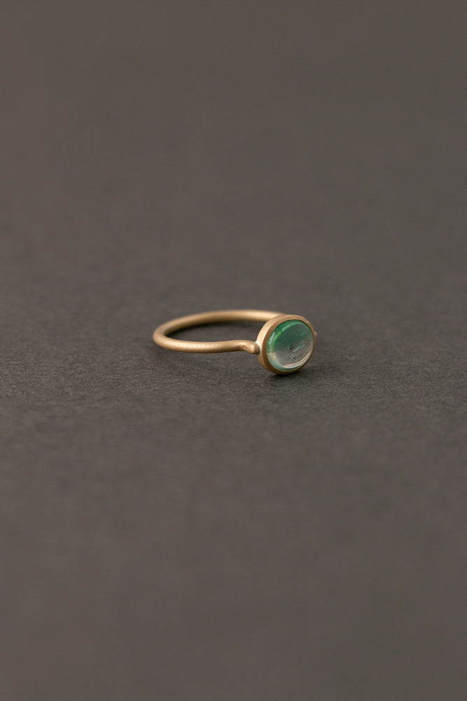 MONAKA jewellery Colombia Emerald collet Ring エメラルドリング/K18