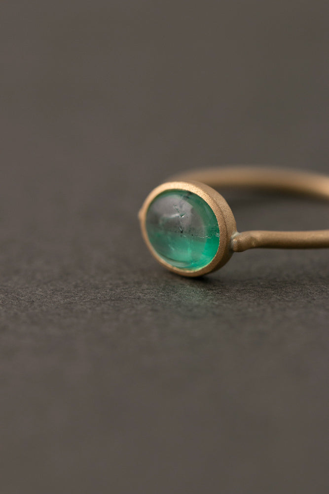 MONAKA jewellery Colombia Emerald collet Ring エメラルドリング/K18