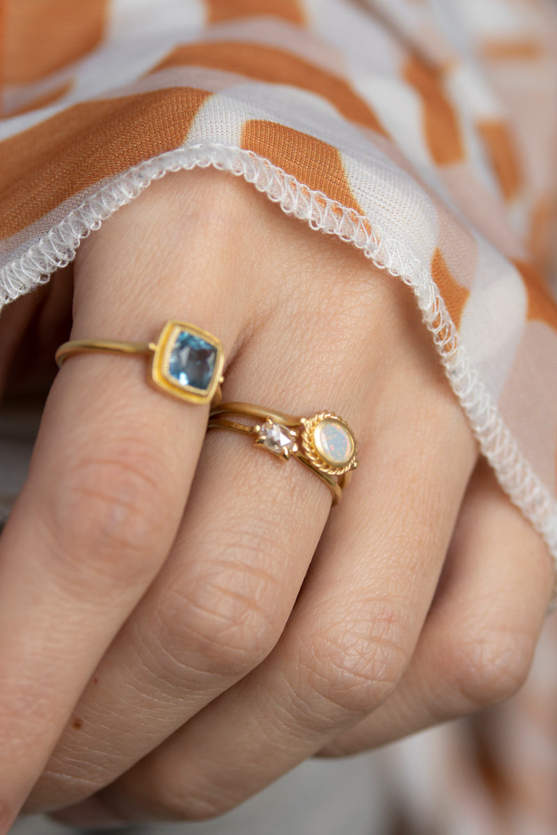 MONAKA jewellery twist opal ring オパールリング/K18