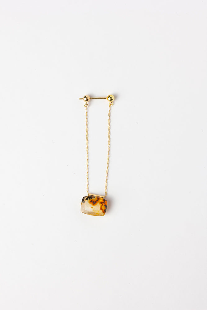 MONAKA jewellery Dendritic quartz pipe Pierce デンドリッククォーツピアス/K18