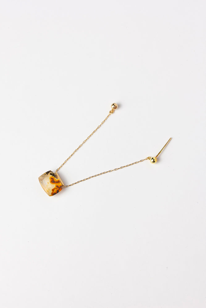 MONAKA jewellery Dendritic quartz pipe Pierce デンドリッククォーツピアス/K18