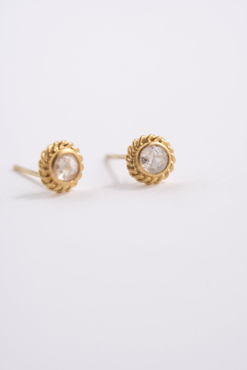 MONAKA jewellery Twist rose cut diamond Pierce ダイヤモンドピアス/K18