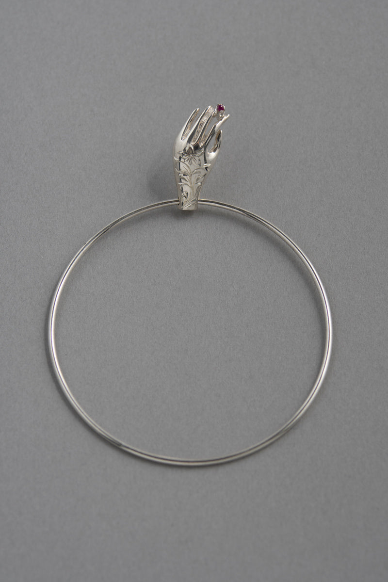 PALA FIGAビックサークルハンドピアス ruby tabacco /Silver