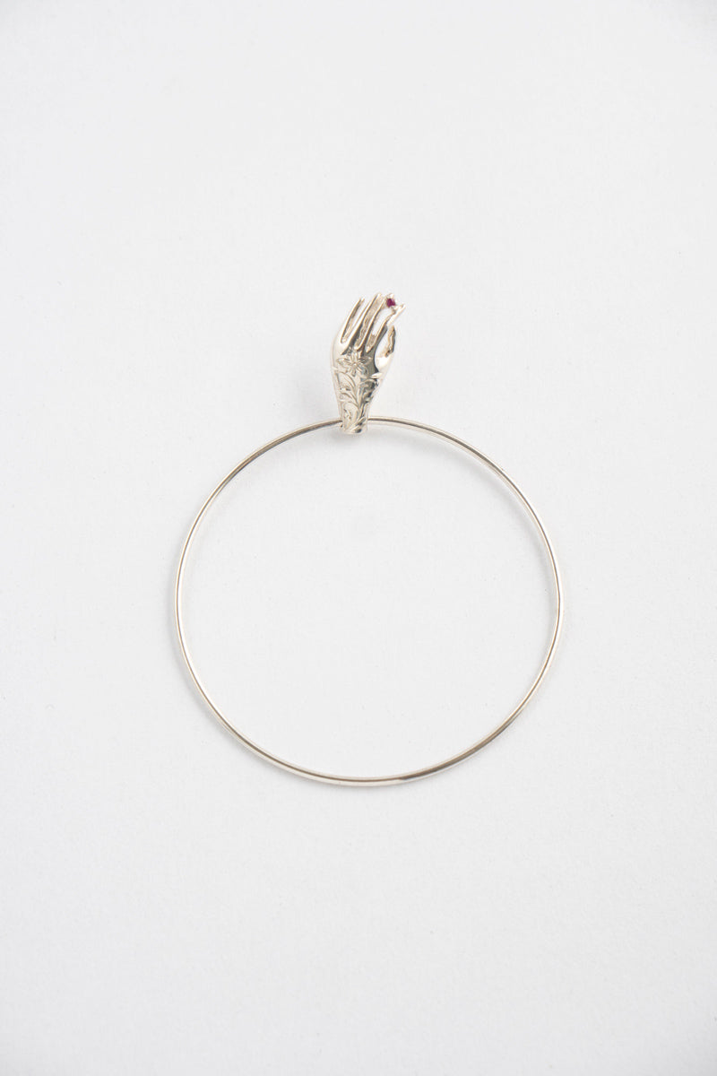 PALA FIGAビックサークルハンドピアス ruby tabacco /Silver
