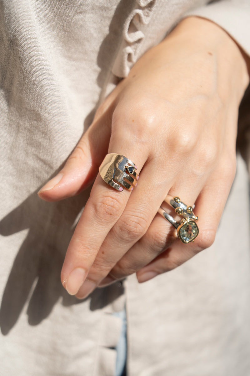 PALA Scarlet Onix Heart Ring オニキススカーレットリング/K10