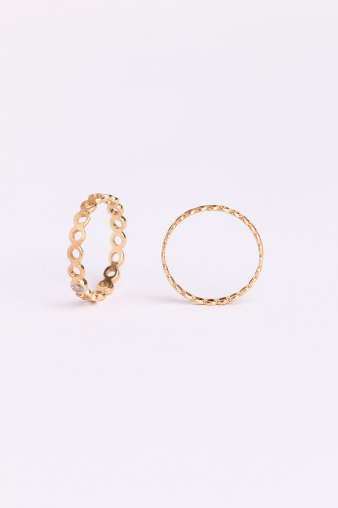 Perche? Circle white diamond Ring リング1/K18