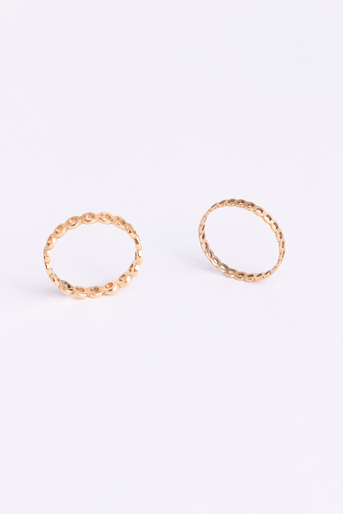 Perche? Circle white diamond Ring リング1/K18