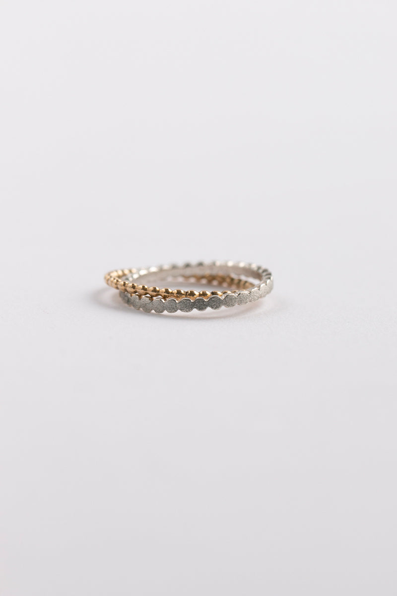 Perche? crossing silver marumaru Ring リング1/SV&K18