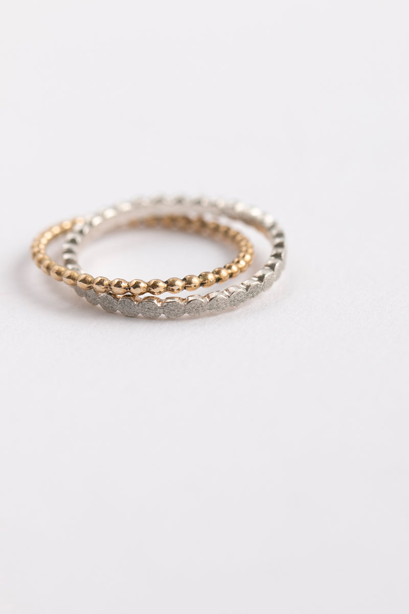 Perche? crossing silver marumaru Ring リング1/SV&K18