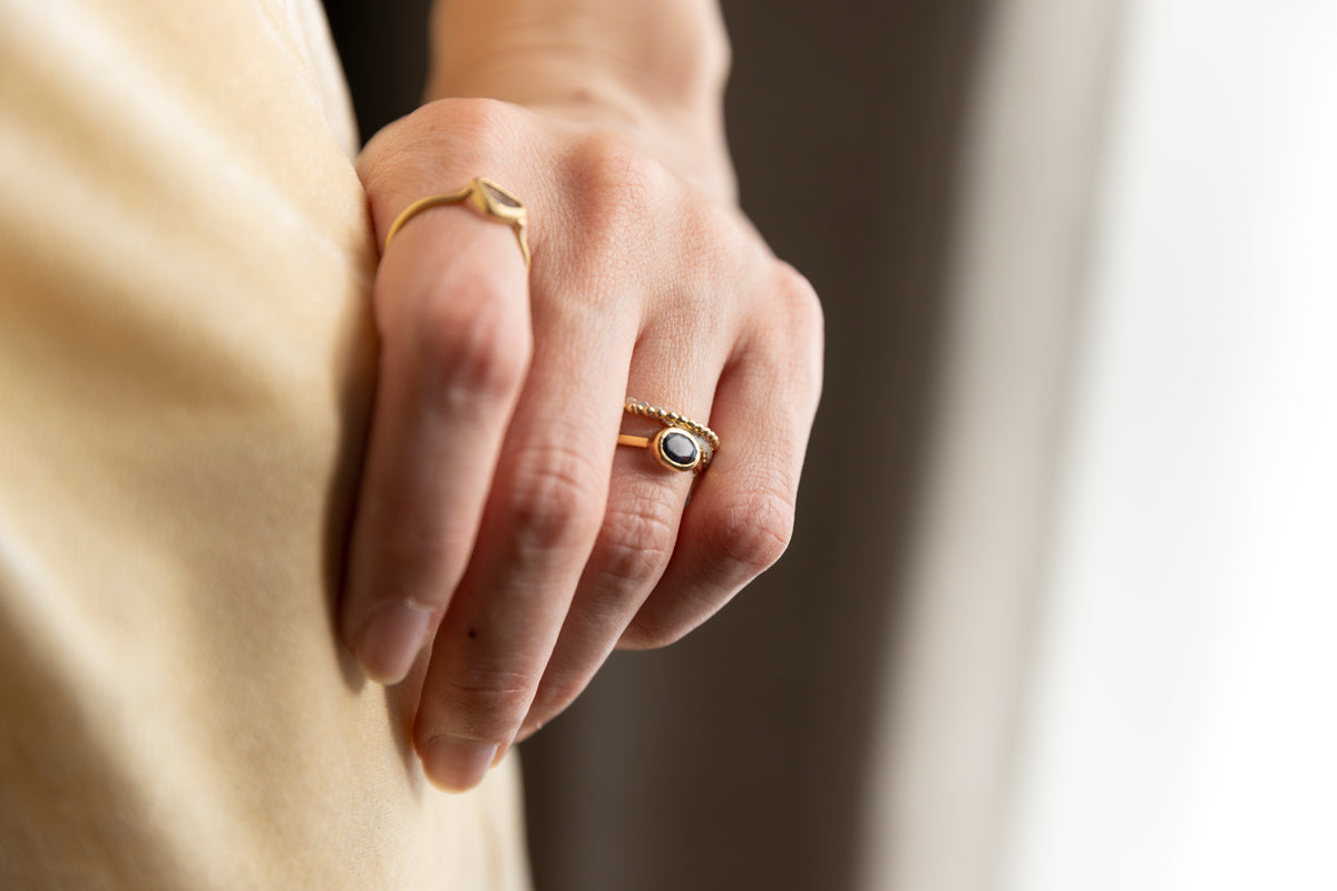 Perche? crossing silver marumaru Ring リング1/SV&K18