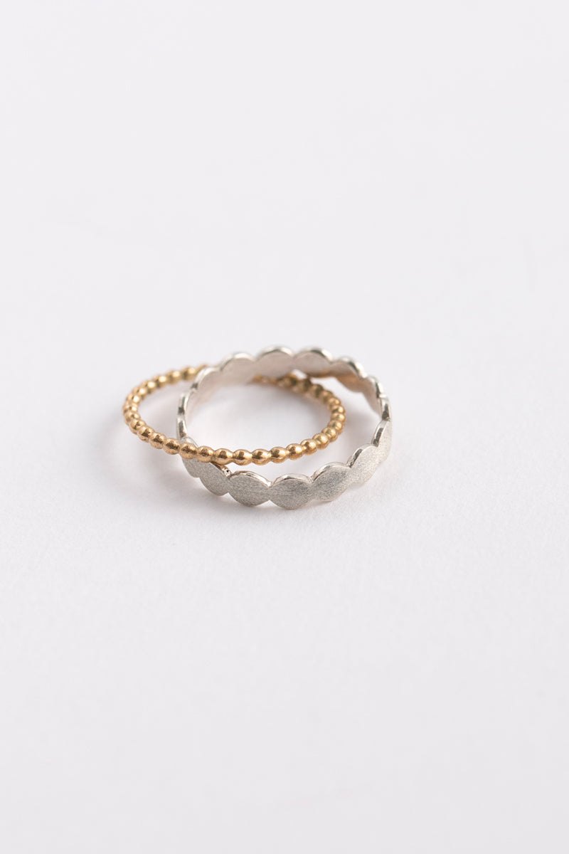 Perche? crossing silver marumaru Ring リング3/SV&K18