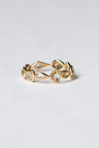 Perche? One of kind Full eternity random diamond ring ダイヤリング5/K18