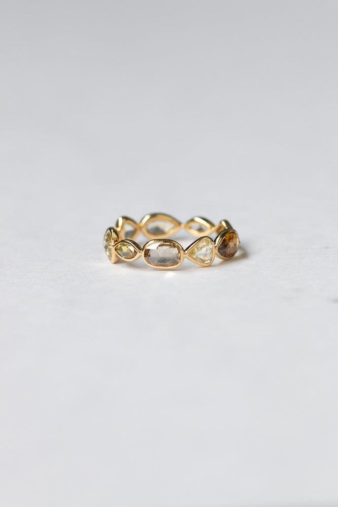 Perche? One of kind Full eternity random diamond ring ダイヤリング5/K18
