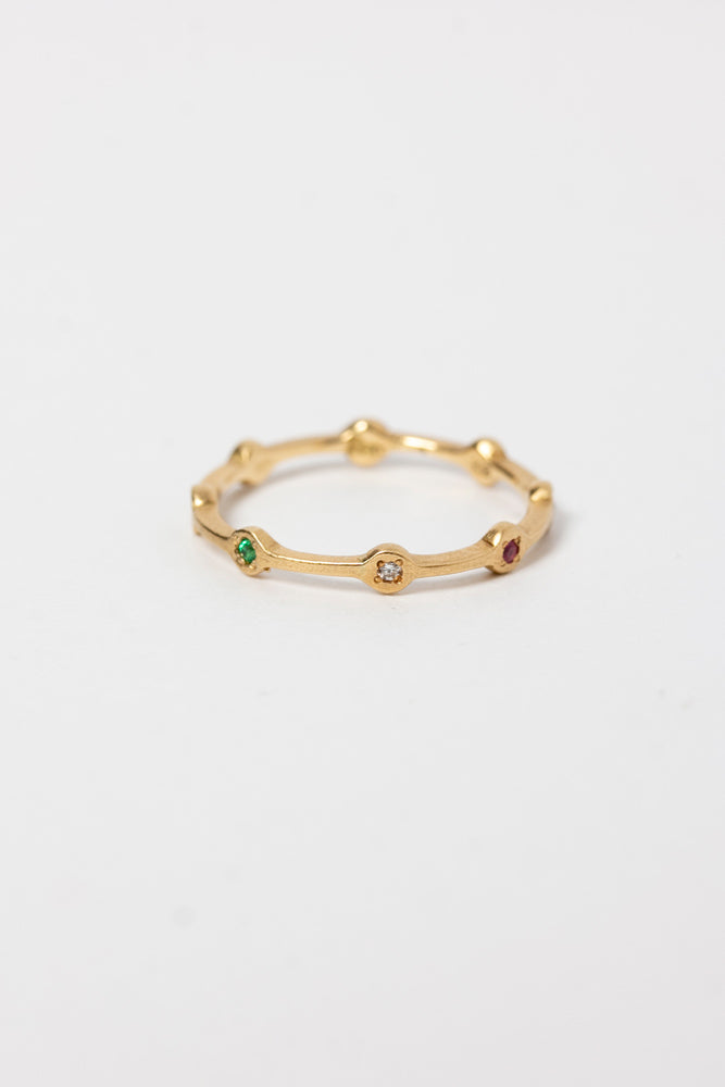 Perche? maru line 4gems Ring リング/K18