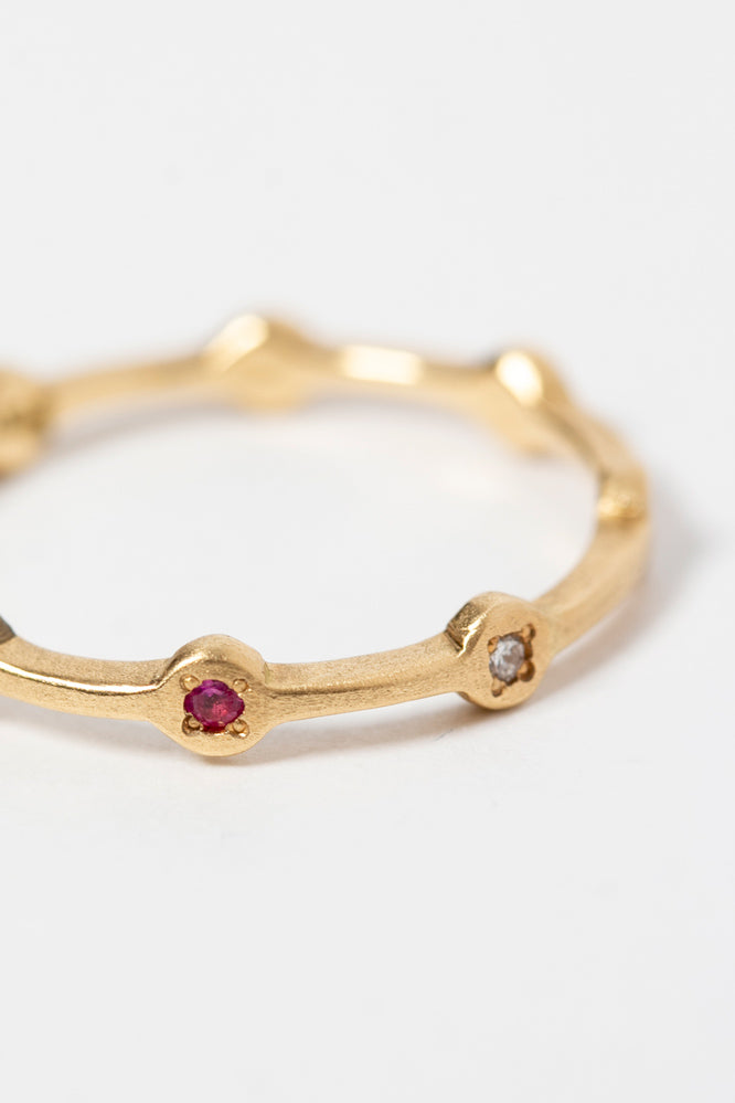 Perche? maru line 4gems Ring リング/K18