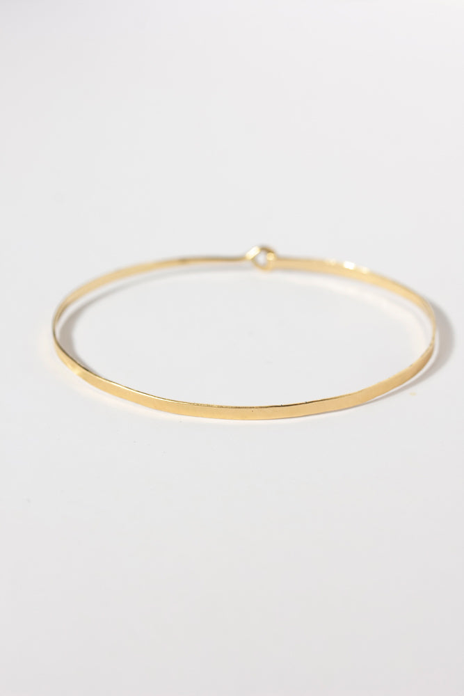 Perche? Flat gold bangle gold bangle/K18