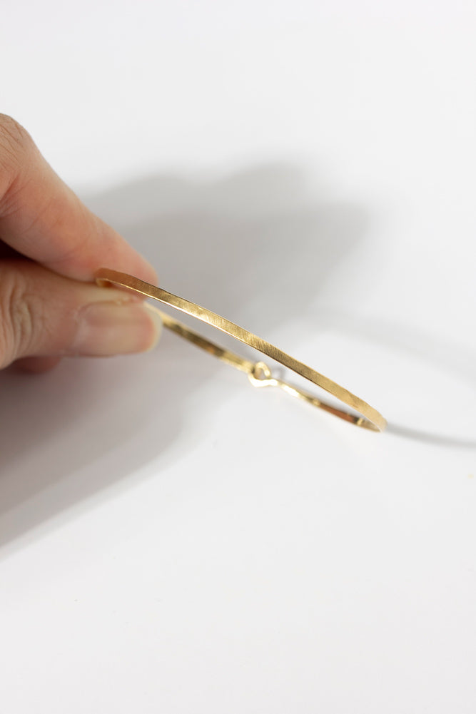 Perche? Flat gold bangle gold bangle/K18