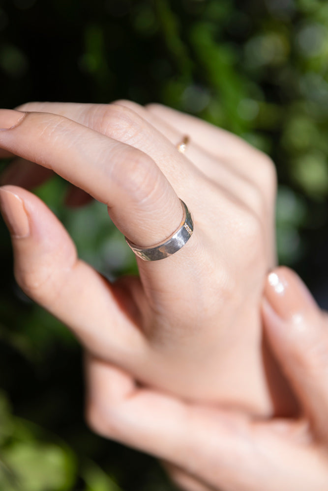 Perche? silver&gold 3diamond Ring リング2/K18&SV